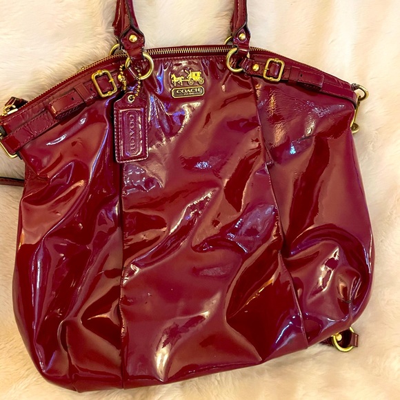 Coach Handbags - 🎀 Authentic Coach Large Madison Sophia-Crimson 🎀